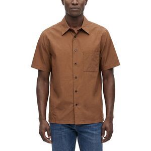 Theory Mens Noll Soft Lawn Shirt, Brown